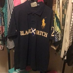 Navy custom fit polo